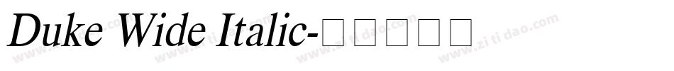 Duke Wide Italic字体转换